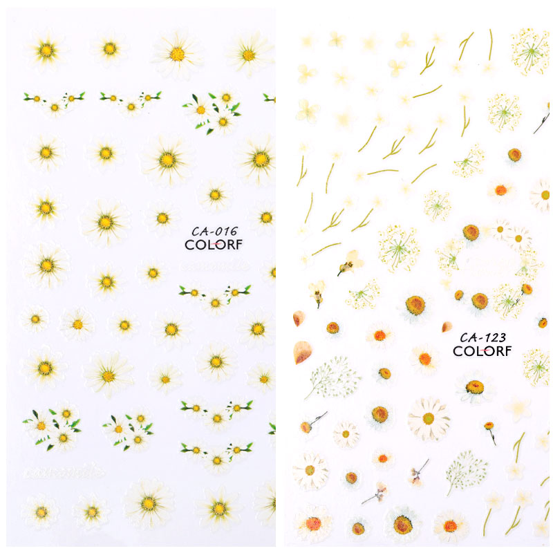 

3D embossed nail sticker flower adhesive DIY manicure slider nail art tips decorations decals, 708-12