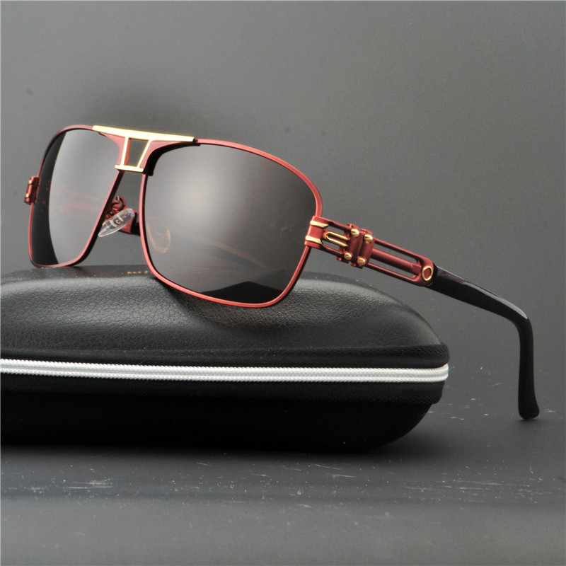 

MINCL Fashion Polarized Sunglasses Alloy Frame Mirror Pilot Sun Glasses for Men UV400 Driving Eyewear Shades with Box NX