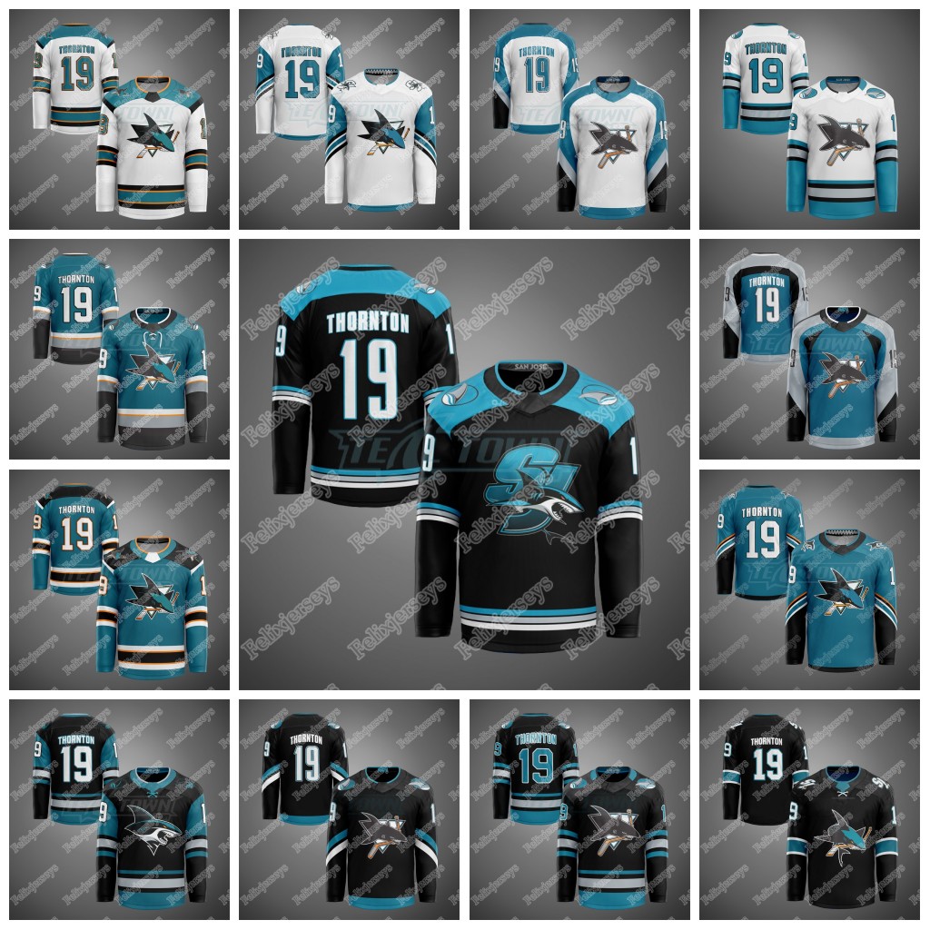 

Womens San Jose Sharks 30th Anniversary Warm-Up Jerseys 19 Joe Thornton Brent Burns Erik Karlsson Logan Couture Evander Kane Martin Jones, Black;red