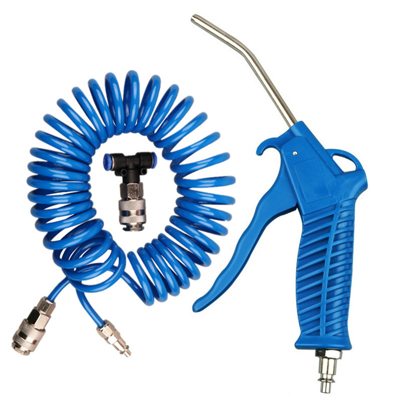

Air Duster Spray Gun Car Truck Dust Blower High Pressure Cleaning Tool with T-Connector 5m Coiled Hose Car Accessories