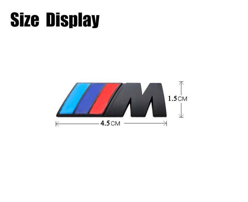 

15pcs /lot Premium M-SPORT for BMW Car Chrome Emblem Wing Badge Logo Sticker 45mm
