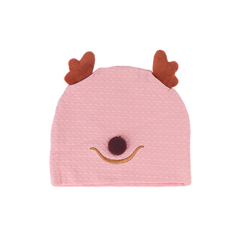 

1 Pc Cute Baby Cap Christmas Hats Cotton Cloth Unisex Deer Design Soft Spring And Autumn Beanies For Christmas
