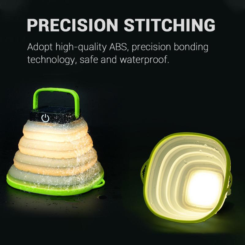 

Portable Camping Light Solar Powered Lantern LED Mini Hanging For Tent Lamp Solar USB Input Collapsible Waterproof