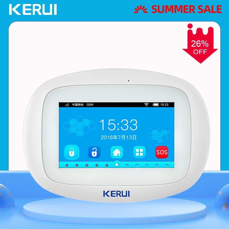 

KERUI K52 Wifi GSM Alarm System Panel 4.3 Inch TFT Color Screen Wireless Security Alarm Suit Home Smart Residential Bular Host