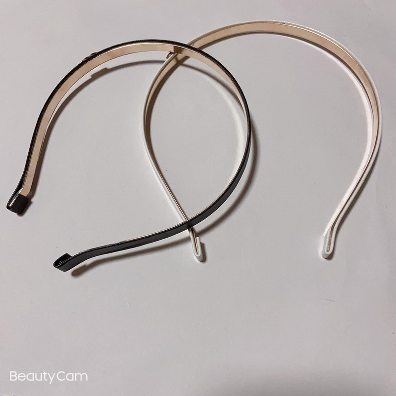 

1CM Fashion Simple black and white leather headband C style hair band hairpin for Ladies collection headdress jewelry vip gift, Silver