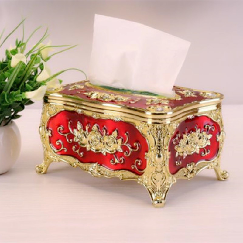 

Nordic Retro Luxury Acrylic Tissue Boxes Home Living Room Desktop Napkin Boxes Multifunctional Paper Organizer Plating Decor
