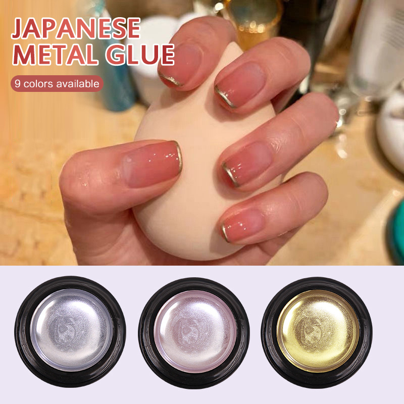 

Nail Art Metal Painted Glue Phototherapy Glue Gold Silver Brushed Lasting Waterproof 8 Colors Optional Nail Art Cosmetics TSLM2, Light pink