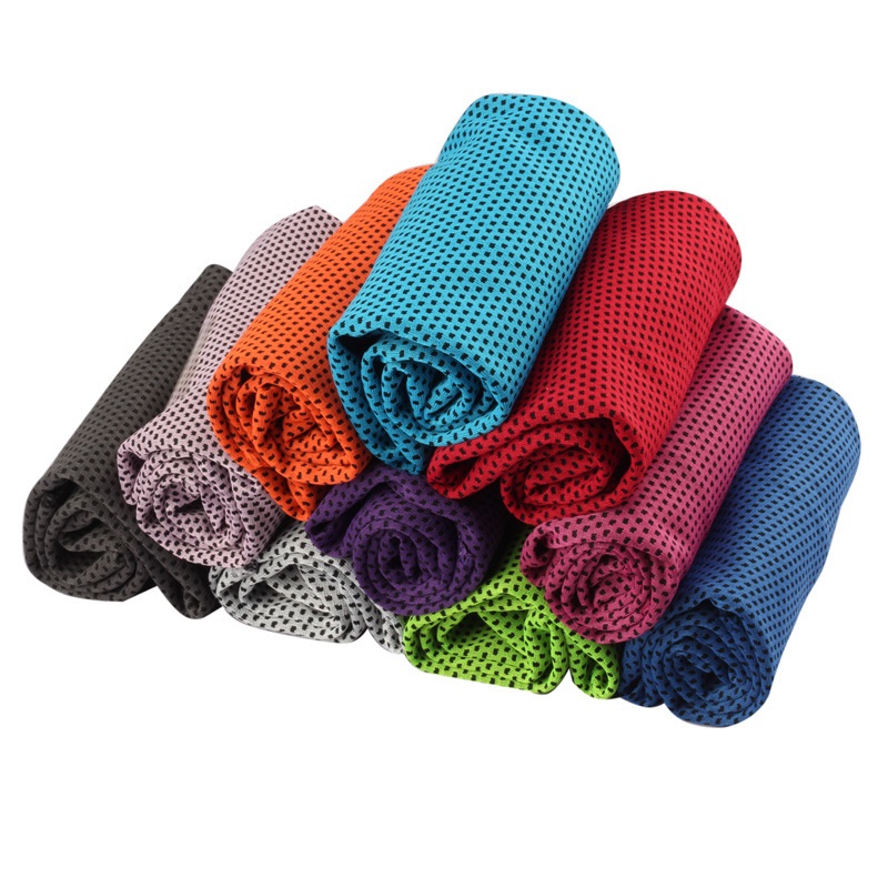

10 Colors of Summer Cool Towel Cold Feeling Outdoor Sports Towel Cool Heat Absorption Cooling Wipe Sweat Ice Towel T3I51019