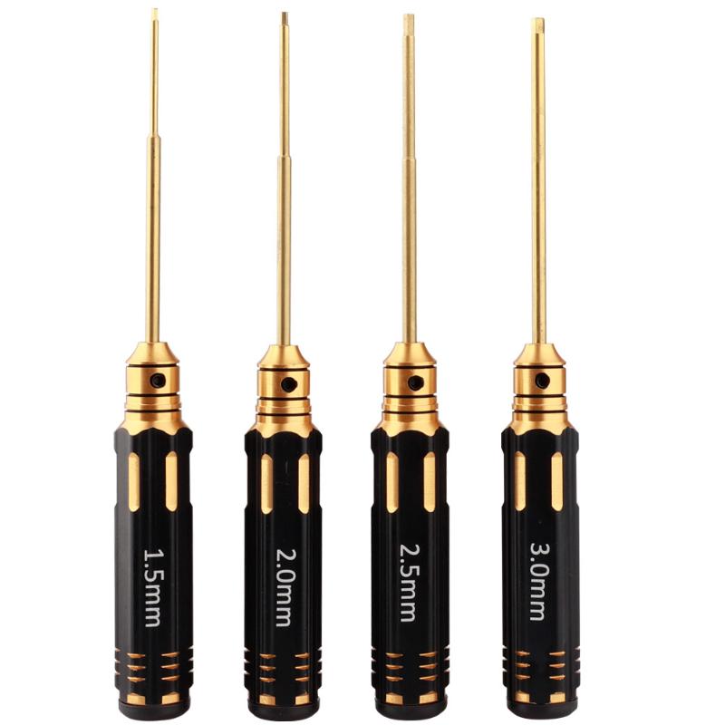 

1.5mm 2.0mm 2.5mm 3.0mm Screwdriver Cross Screw Driver Non-slip Titanium Plating Process Repairing Tool for RC Aircraft