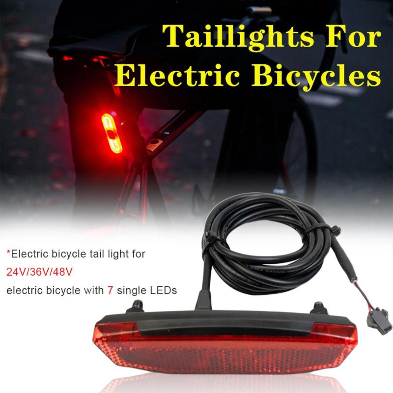 

36V/48V Taillight LED Bicycle Light Safety Warning Rear Lamp For E-scooter SM/ Waterproof Interface Connections