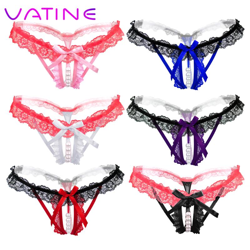 

VATINE Sexy Underwear Porn Lace Erotic Women Costumes Babydoll Chemises G-string Thong Panties Sexy Lingerie Panties for Women, Black