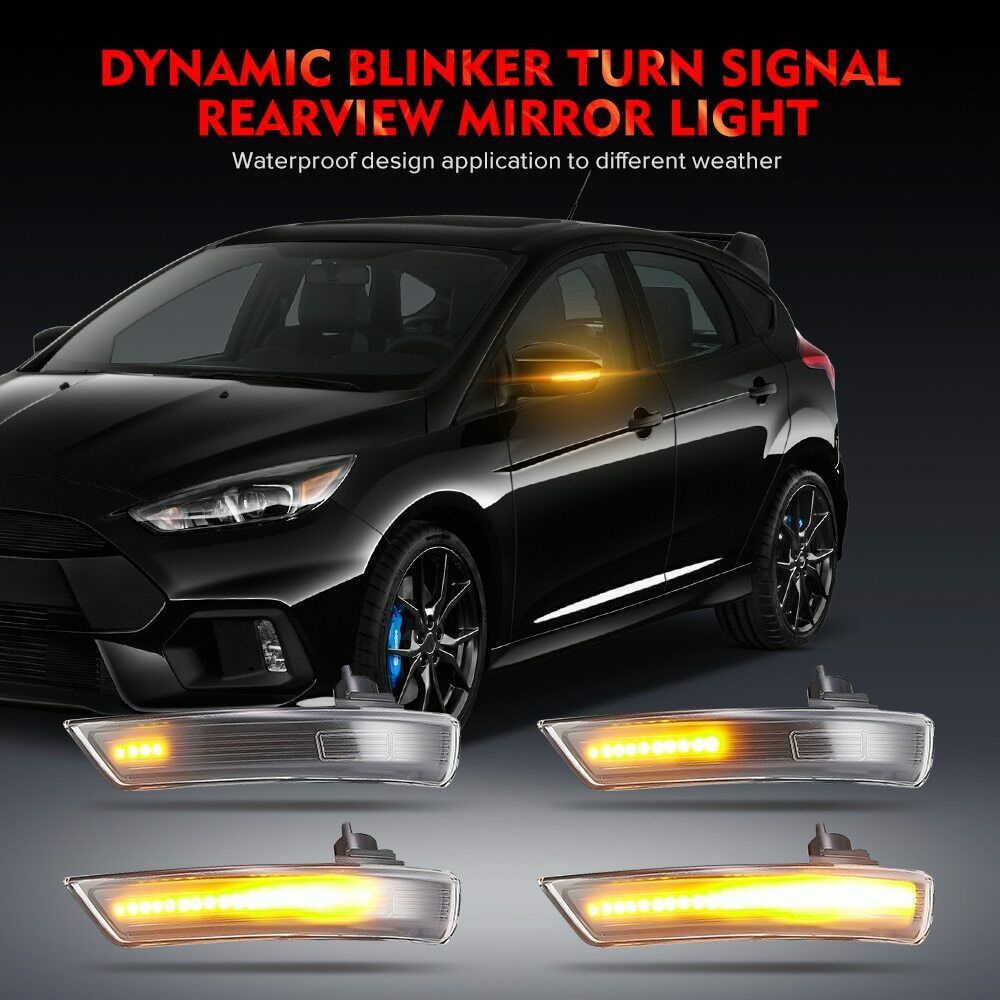 thumbnail image 2 of Left Driver Side Turn Signal Mirror Light For 2013-2020 Ford Fusion - Amber, Clip-On, 13.5V 2 of 11