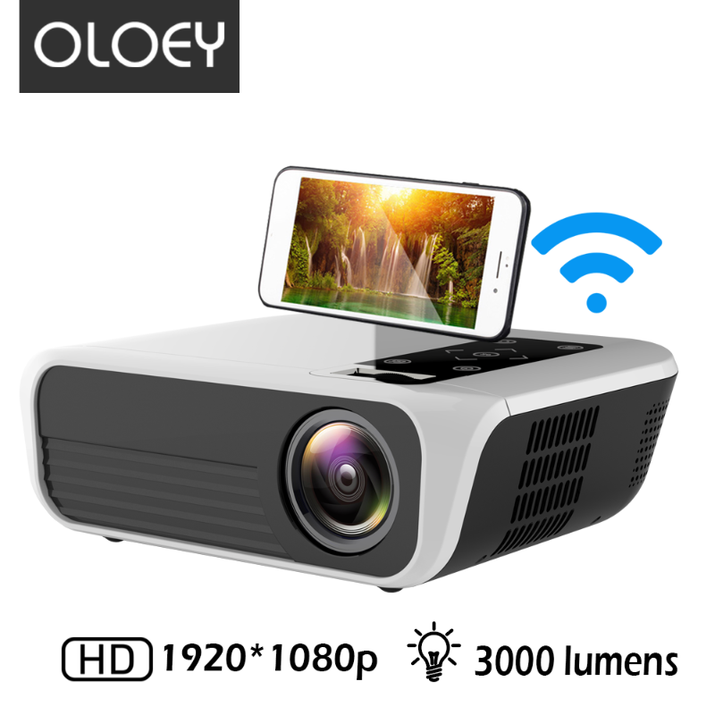 

OLOEY New Year full HD mini vedio projector 1920*1080p 3000 lumens LED 3D Andriod wifi smart beamer for TV Home theater