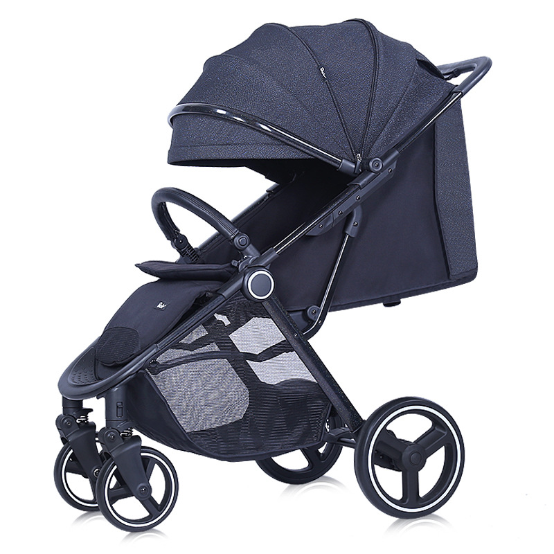 

Baby Stroller High Landscape Stroller a Key Folding Armchair Box Baby Car with Mosquito Net Wheel Absorption Wide-Body