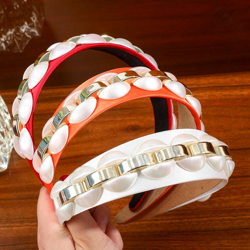 

Levao Acrylic Semicircle Button HeadBand Combination Retro Fashion Fast Changing Hair Band Woman Hair Accessories