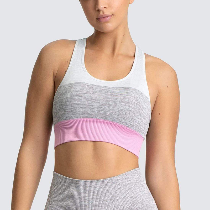 

Para Praia High Impact Shockproof Sports Bra With Pad Cross Fit Gym Bra SportsWear Training Dance Workout Seamless Fitness, Pink