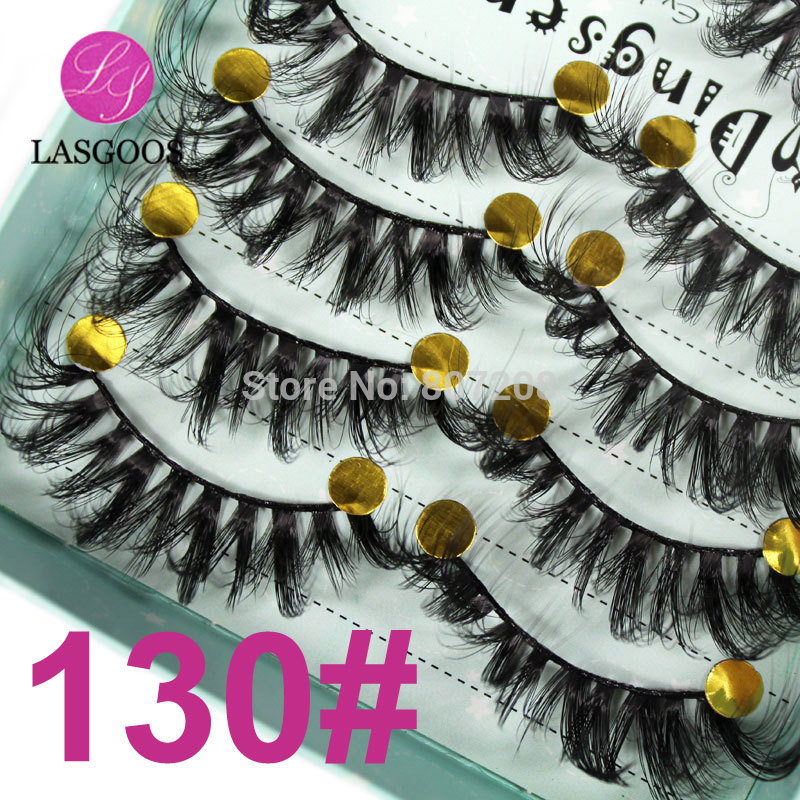 

10 Pairs/Lot 3D V Volume Crossing False Eyelashes Thin Fluffy Eye Lash Extension Lashes Strips For Fashion Lady Make-up 3D-130