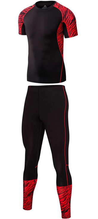 

Basketball Sport Compression Underwear Quick Dry Sport Suit Men Running Set 2020 Gym Fitness Training Tights Suit 2pcs/set, Yellow