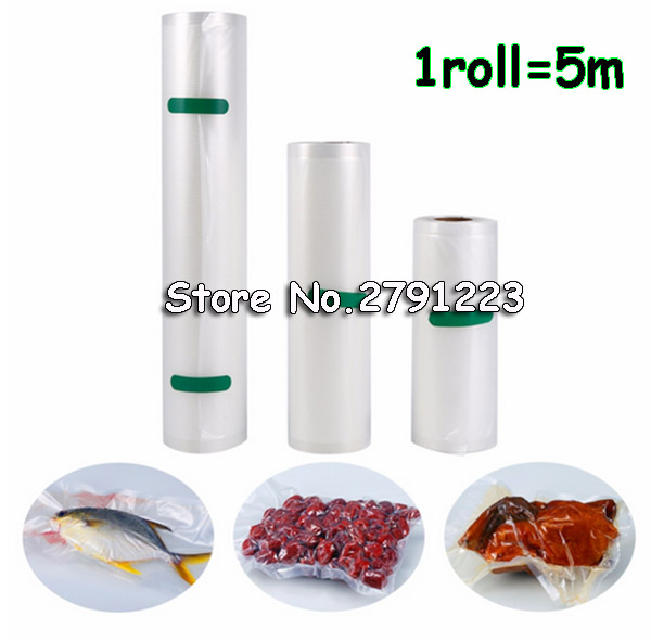 

3 Size Vacuum Heat Fresh Saver Bag Rolls Vegetable Fruit Vacuum Bag Wrapper Kitchen Packaging Tool