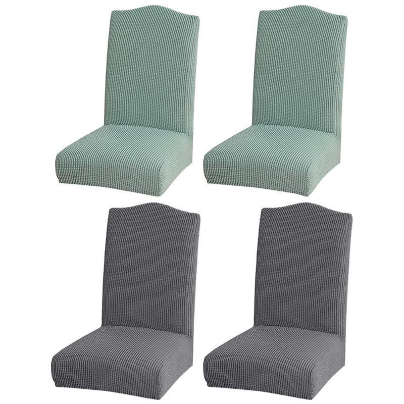 

Solid Color Waterproof Plaid Fleece Piece Stretch Chair Cover Hotel Restaurant Home Chair Cover