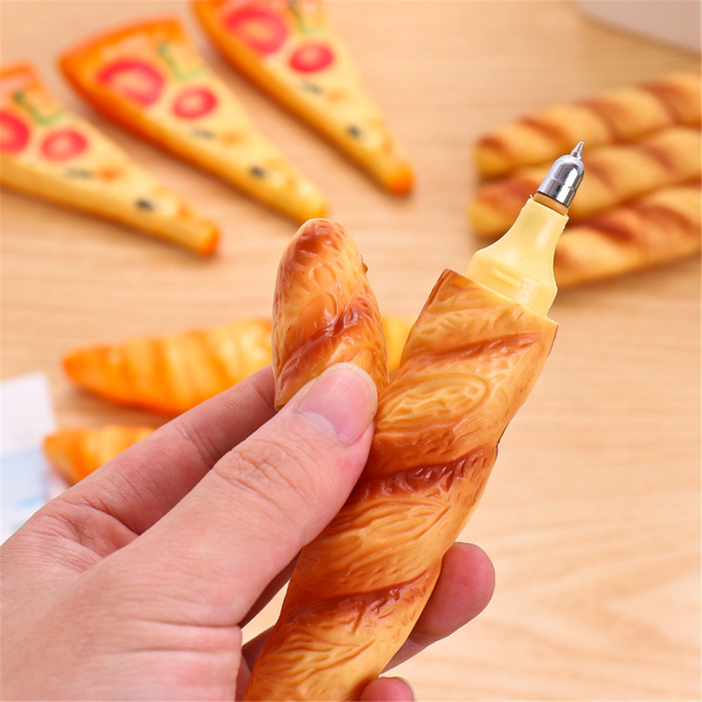 Pen Favors Food bread Pizza Shaped Ballpoint Gel Pens Kids Student Writing Supplies Head Creative Stylus Stationery Garden-image-575793195