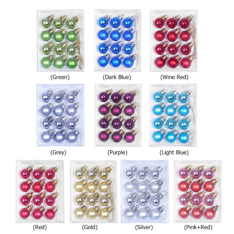 

12pcs Christmas Tree Decorations Balls Bauble Xmas Party Hanging Ball Christmas Decorations for Home Ornament Gift