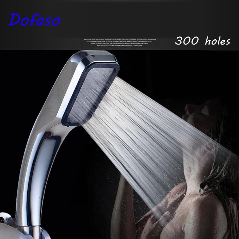 Dofaso Hand Shower 300 hole Pressurized Water Saving shower head high pressure ABS showerhead Bathroom Handheld Spray-image-587686462