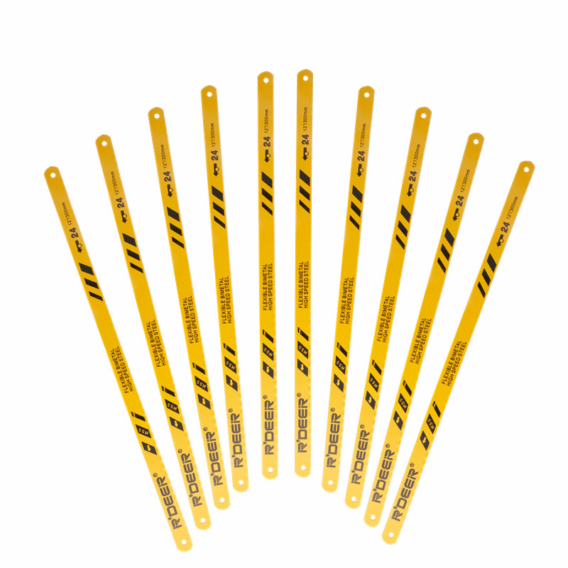 

10 Pcs Hacksaw Blade Bl-Metal HSS 300*12.6*0.6mm Hand Saw 24T/32T Scroll Saw For Cutting Stainless Steel Wood Hand Tools