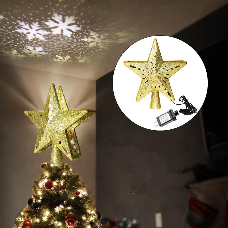 

LED 3D Twinkling Star Shape Projector Light Christmas Tree Pendant Party Decor Silver Color