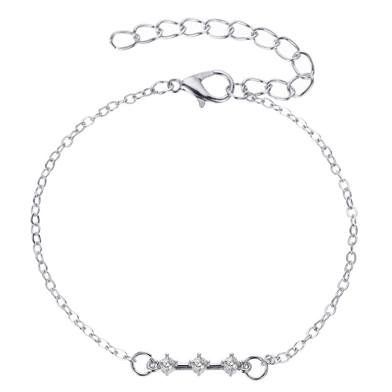

Crystal Stars Bracelet Alloy Simple Zircon Bracelets Women Girls Wrist Ornament JL