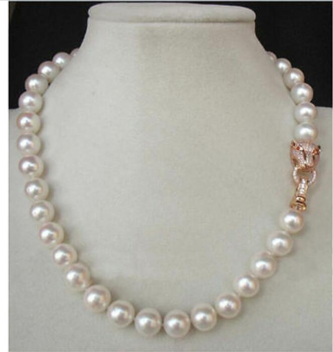 

10-11MM ROUND SOUTH SEA WHITE PEARL NECKLACE 18 INCH 36
