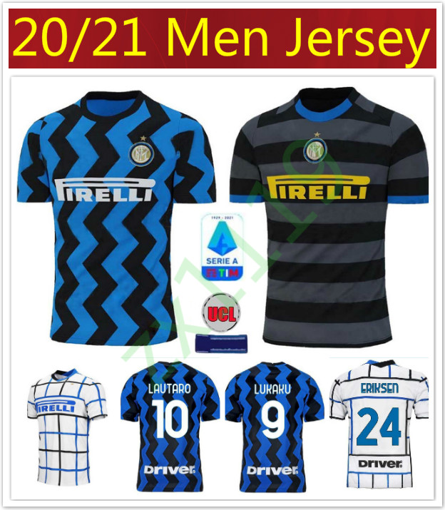

INTER MILAN soccer jersey ERIKSEN LUKAKU LAUTARO ALEXIS 20 21 PERISIC SKRINIAR GODÍN football shirt 2020 2021 Men uniforms, 3rd+patch1