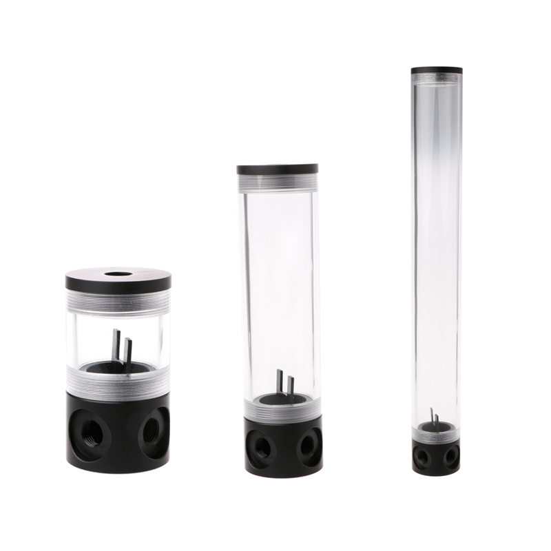 

50mm Diameter G1/4" Cylinder Reservoir Tank 9/19/40cm For Computer Water Cooling