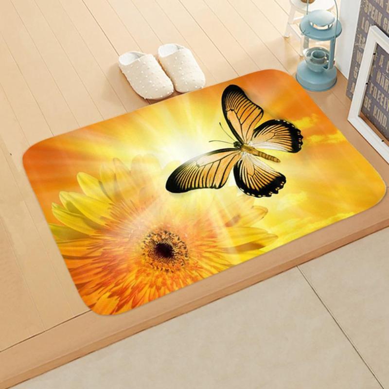 

Printing Doormat Flannel Home Decoration Non-Slip Door Mat Bedroom Kitchen Entrance Print Floor Mat Doormats