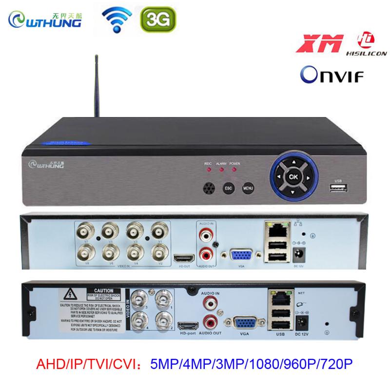 

AHD 5MP CCTV Wifi DVR NVR H.265 4CH 8CH P2P Xmeye Cloud Video Recorder Home Surveillance Security CCTV ONVIF For AHD IP Camera