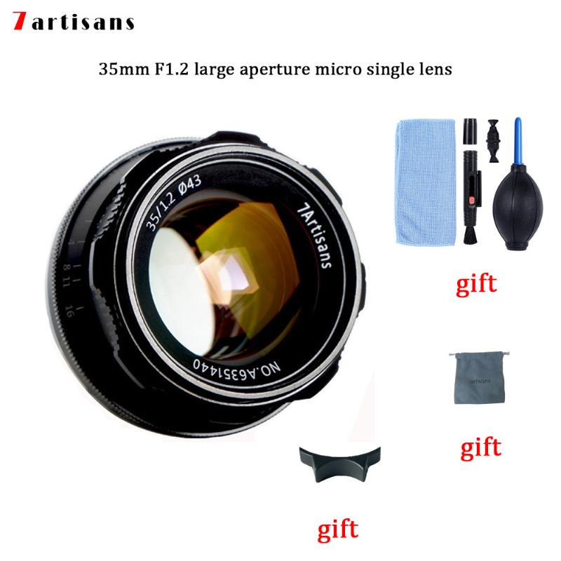 

7artisans 35mm F1.2 Prime Lens for Mirrorless Camera MILC Sony E-mount APS-C Fuji XF Manual Fixed Focus Lens Canon EF-M M3 M5