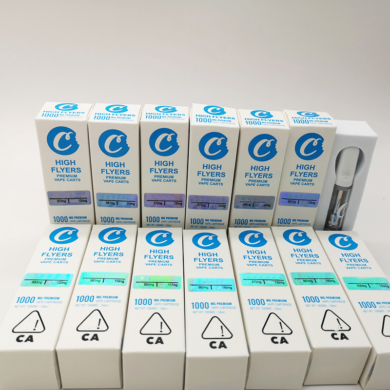 

Cookies Cartridge Newest Holographic Packagings Atomizer 0.8ml 1.0ml Empty Carts Ceramic Coil Cart 510 Thread Cartridges Packaging Vape Flat Tip