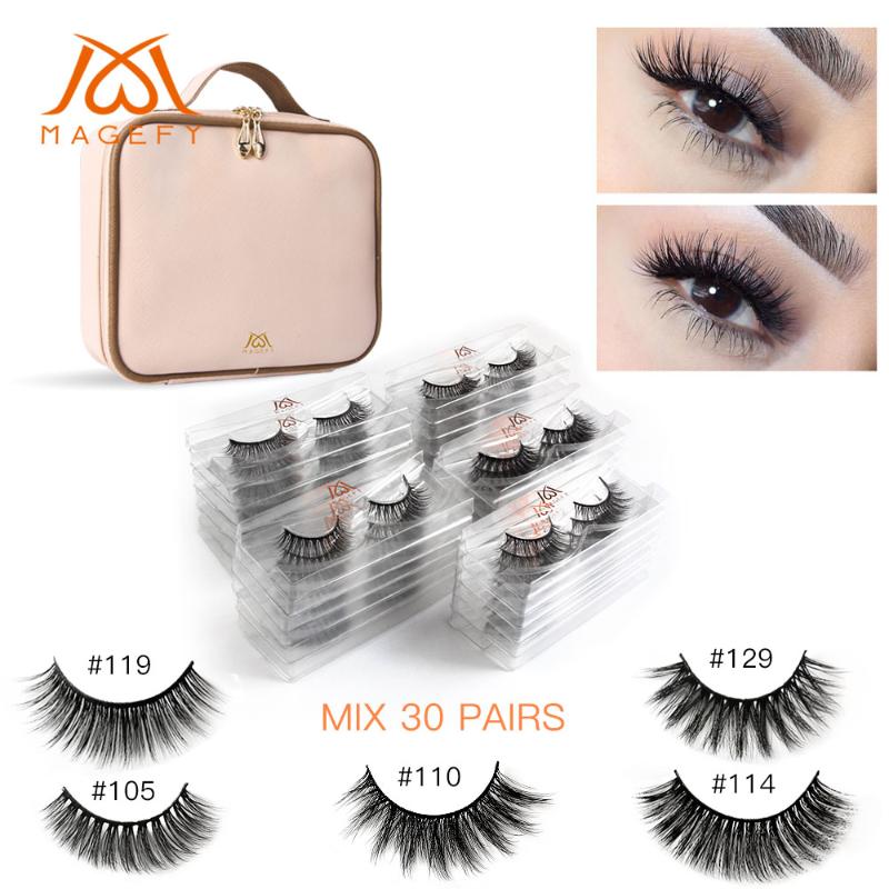 

MAGEFY Wholesale Eyelashes 30 Pairs Mink 3d Lashes Natural Mink Eyelashes False Makeup False Lashes In Bulk make up