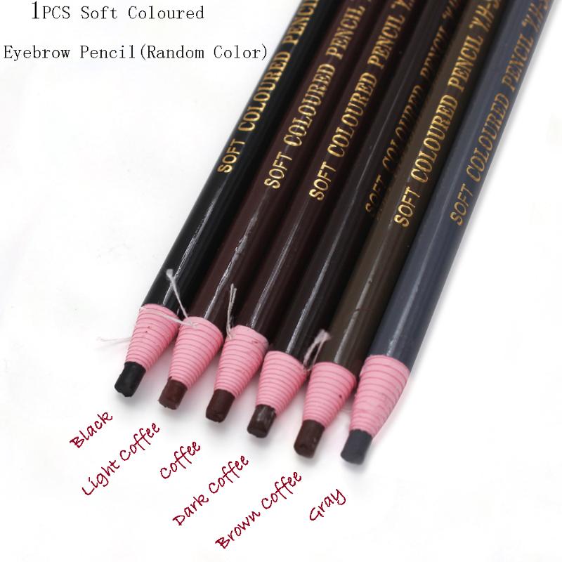 

1PCS Waterproof Eyebrow Pencil Free Cutting Natural Long Lasting Paint Black Brown Coffee Microblading Permanent Eyebrow Make Up