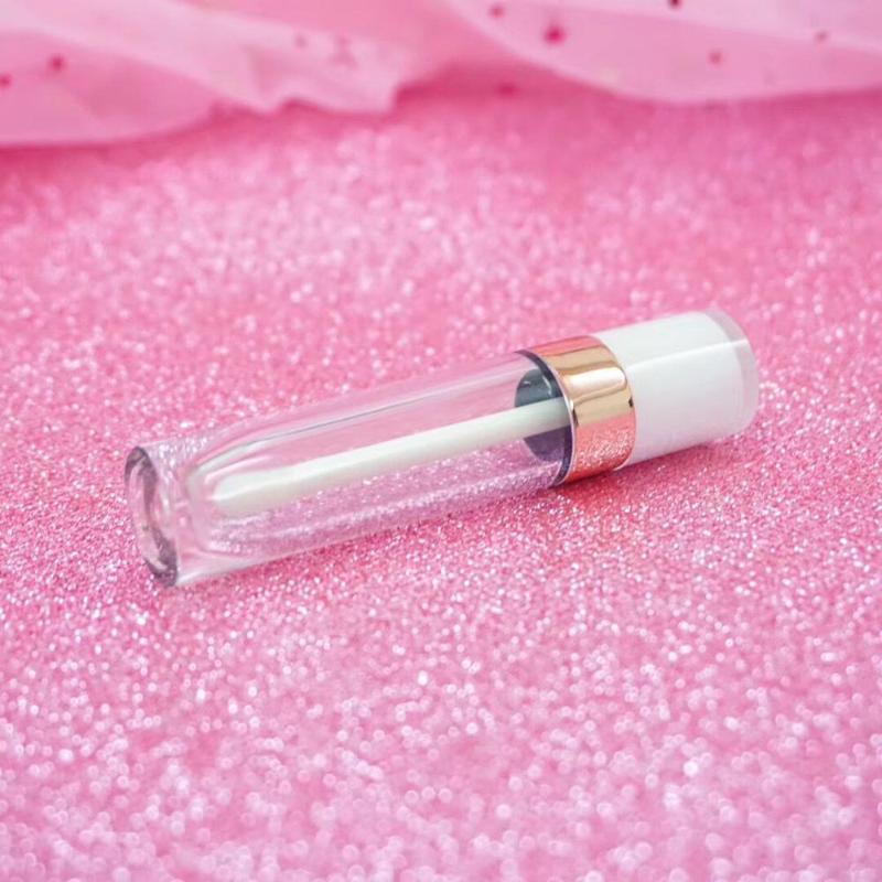 

10/50pcs 5ml Plastic Round Lip glaze Packing Bottle Silver/Black/Rose Gold rim Lip gloss Tubes Cosmetic Lipstick Container Tools