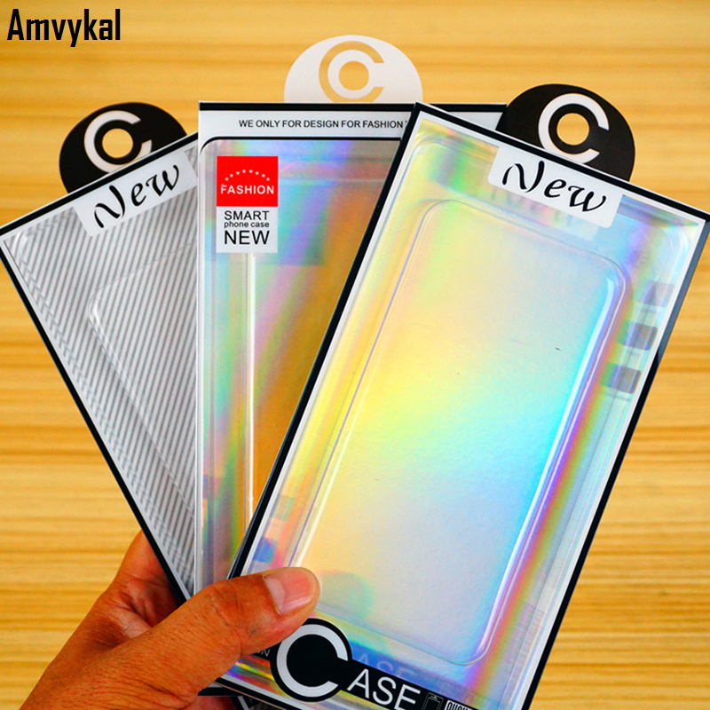

Fashion Laser Blister PVC Plastic Clear Retail Packaging Packing Box For iPhone 12 11 8 7 4.7 6.5 Mobile Phone Case, Only retail box 3.5-6.5 inch universal
