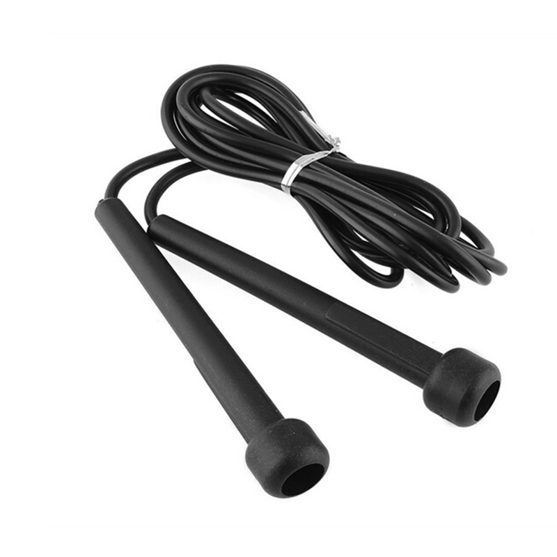 

High Quality Student's Jumping Fast Speed Gym Training Sports Exercise Plastic Skipping Rope Black 2.5M