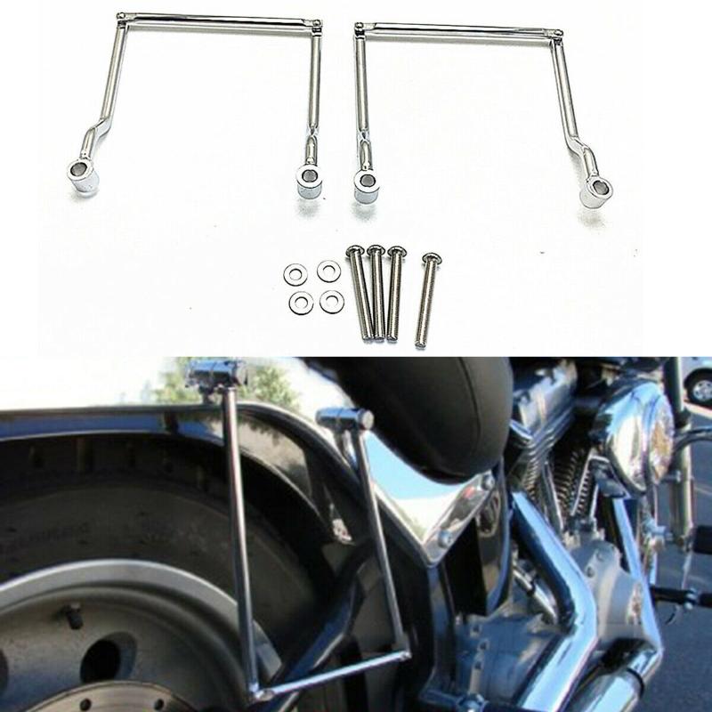 

Motocross Motorcycle Saddle Side Bag Support Guard Bars Mount Brackets Bracket Mounts Kit Universal
