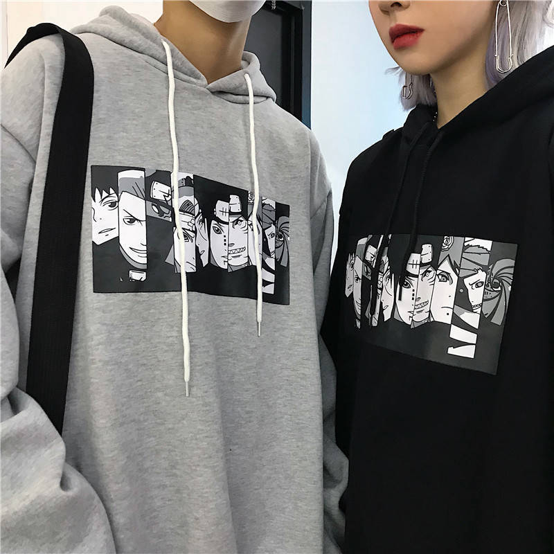 

Men's Hoodies Naruto Harajuku Unisex Hoodie Japanese Anime Funny Printed Fun Streetwear Fashion Casual Male's sweatshirt Coats LJ200826