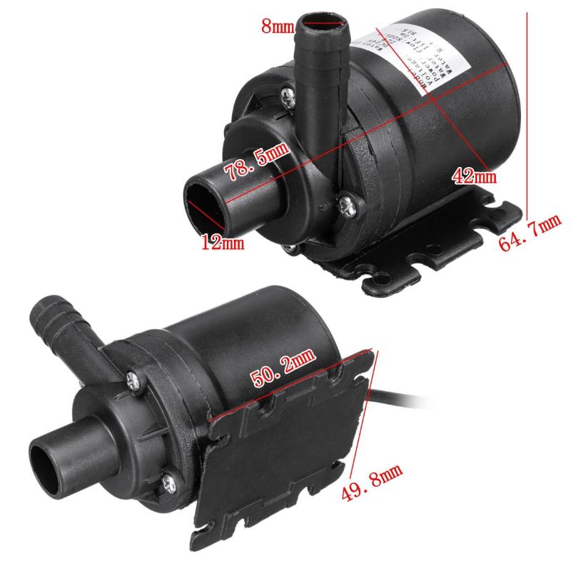 

5M Submersible Hot Water Circulation Pump Solar Heater Large Brushless Motor 800L/H Lift 12V / 24V
