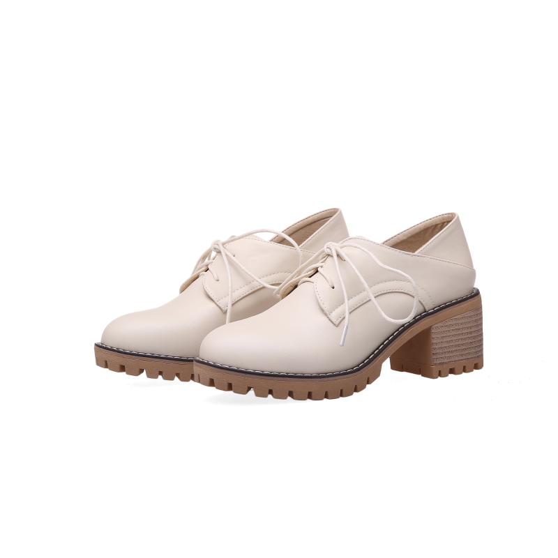 

PQECFS Big size 33-43 high quality hot sale 2020 new fashion women solid pointed toe high heels pumps 2 colors, Beige