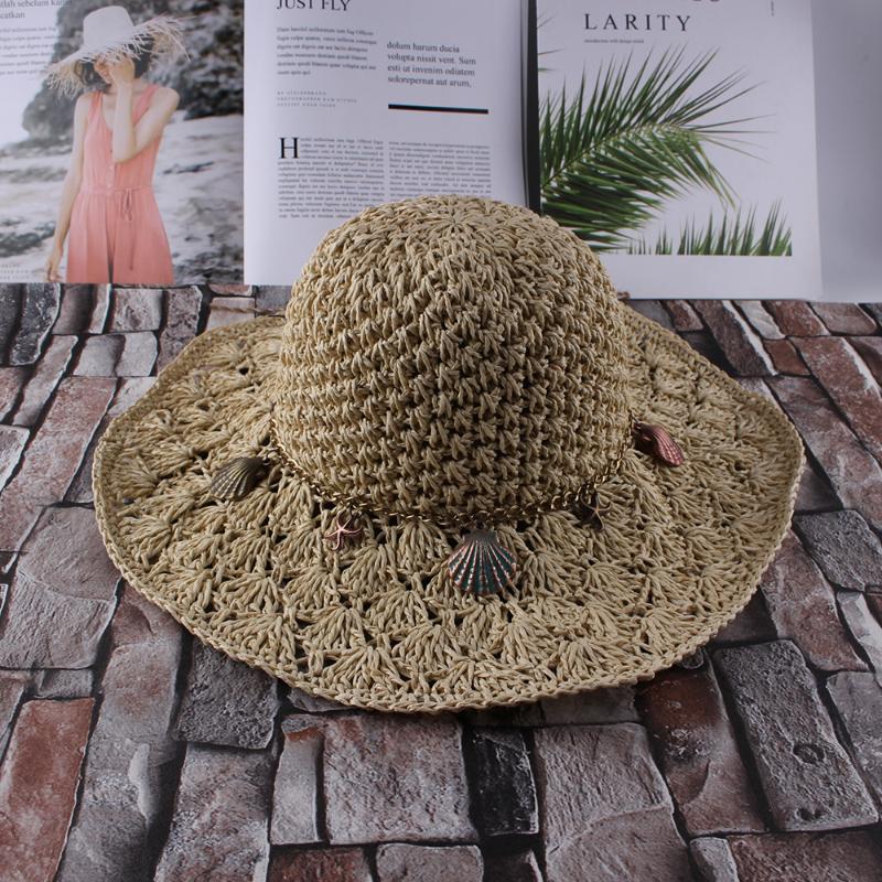 

Suncap seaside holiday girl summer folding sun cap straw hat sunscreens beach hat big brim, Red