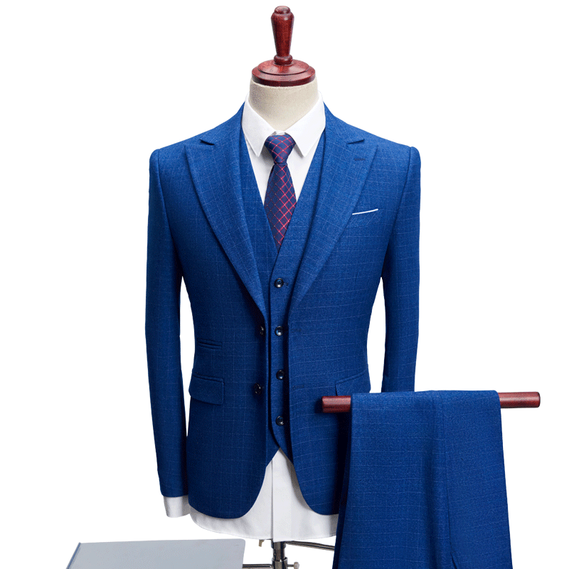

2020 Mens Suits with Pants plaid Men' Blazer Slim Fit Wedding Male Groom Tuxedos suit Prom (Jacket+Pants+Vest) costume homme, 1016