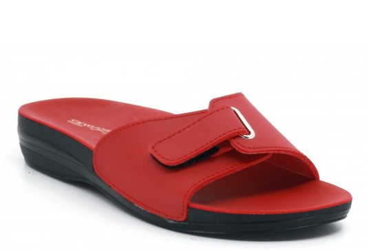 

Ceyo Red Marina Extra Sole Comfortable Orthopedic Lady Slipper-Female Slippers