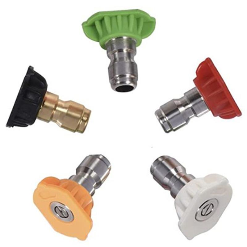 

Pressure Washer Siphon Hose W/ Filter & 5pcs Nozzle Tips Multiple Degrees Kit Pressure Washer Hose Pump Filters Supplies, As pic